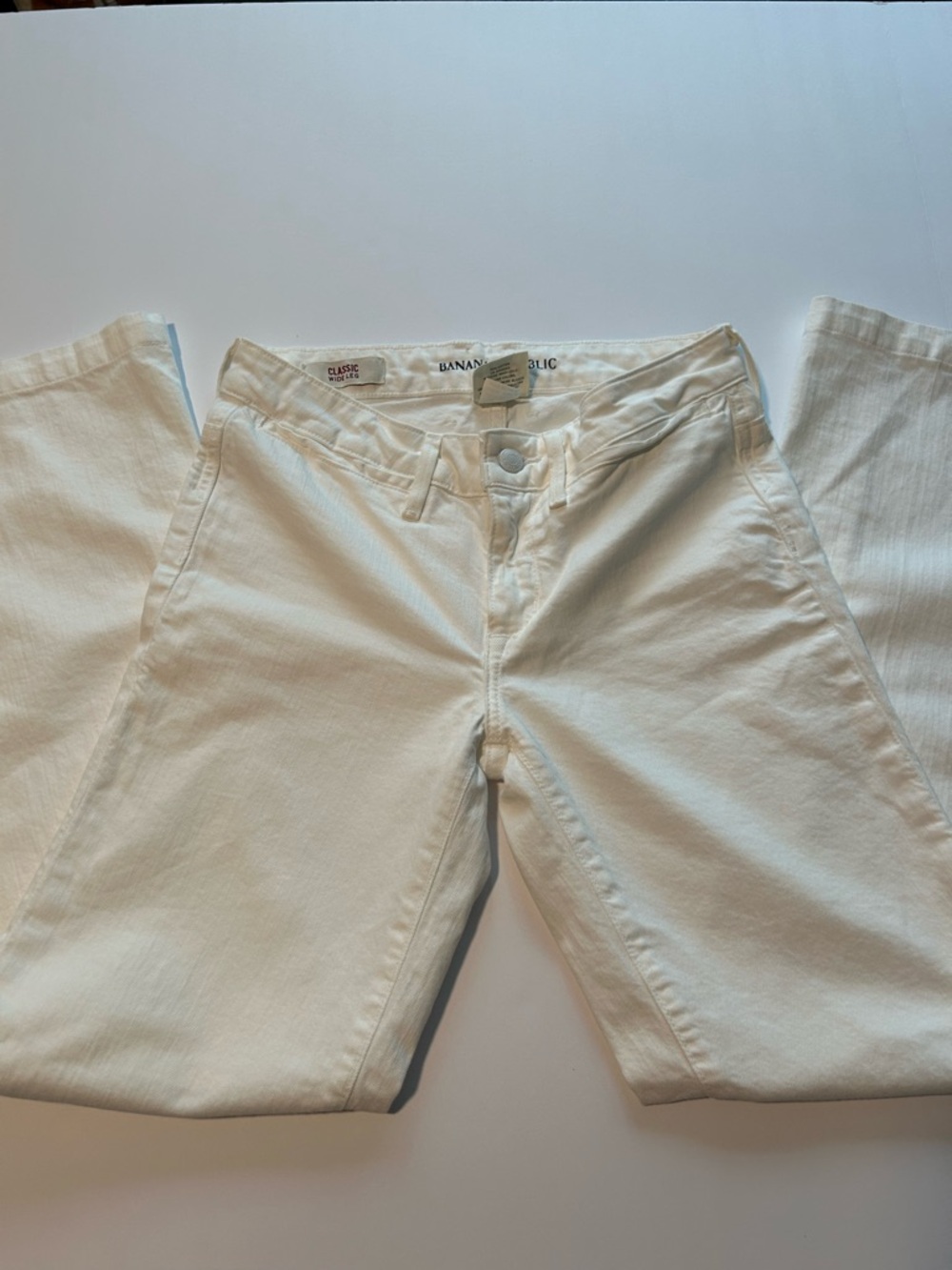 Banana Republic White Wide Leg Jeans